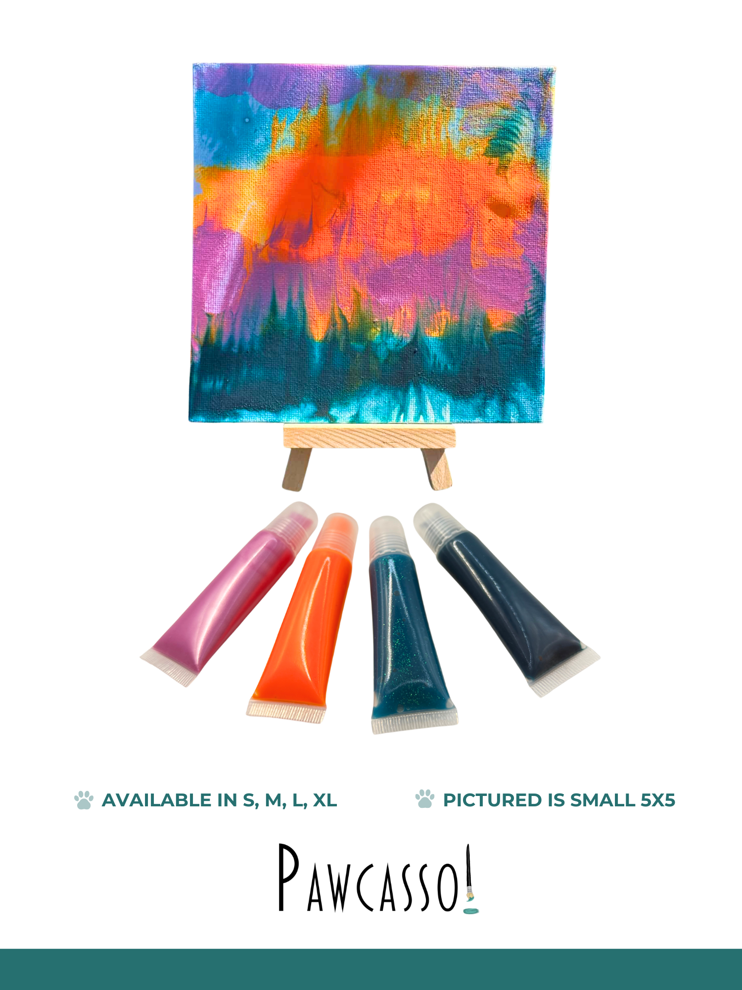 Ash Pack Mess Free Dog Painting Art Kit Pawcasso Sizes