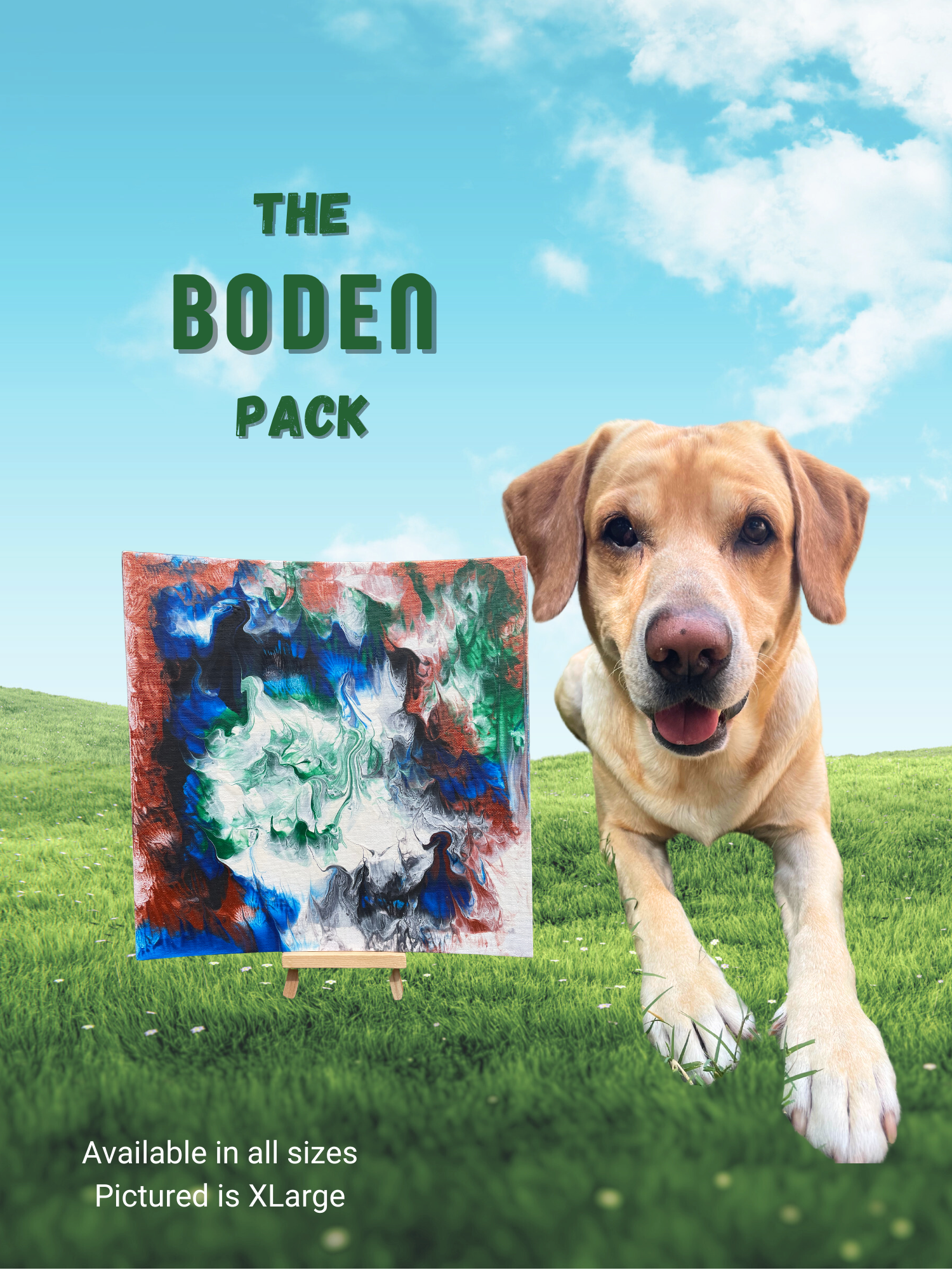 Pawcasso Mess-Free Dog Painting Kit Boden Pack