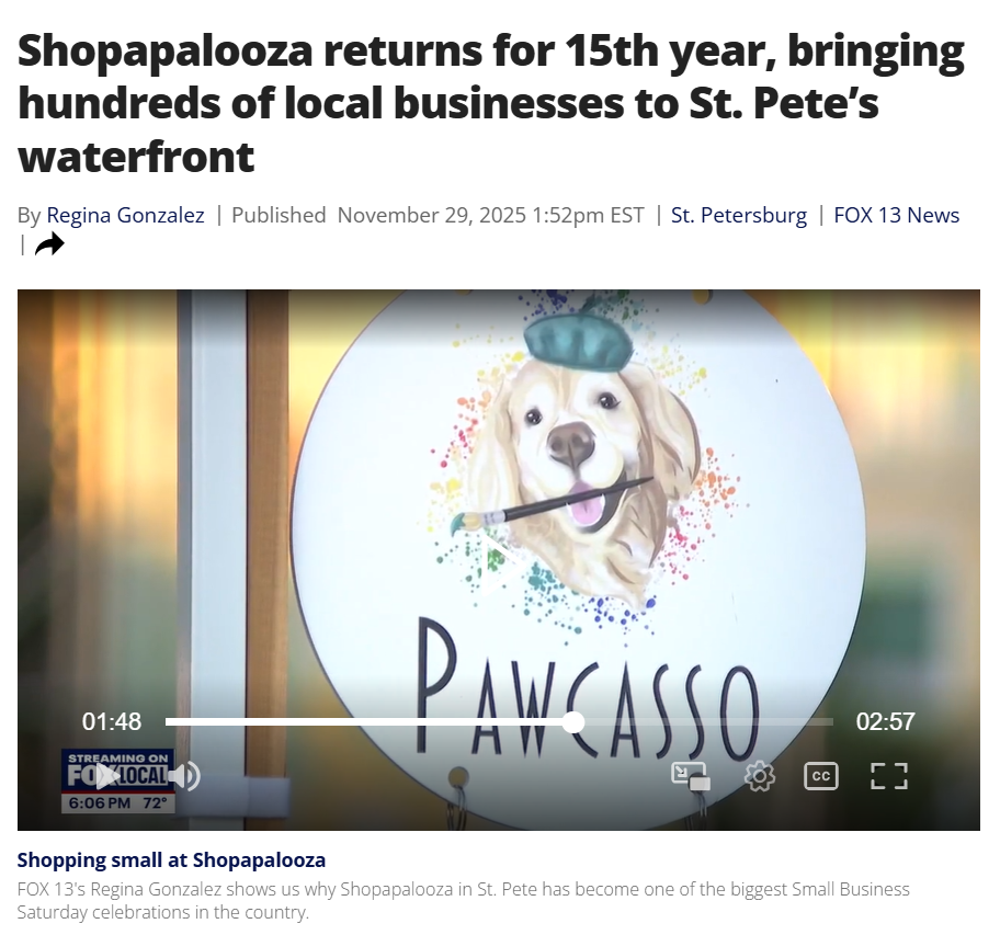 Pawcasso Shopapalooza St. Pete FOX News