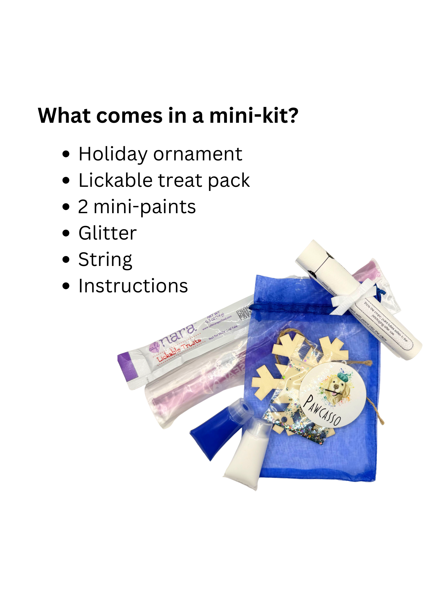 holiday snowflake dog painting kit