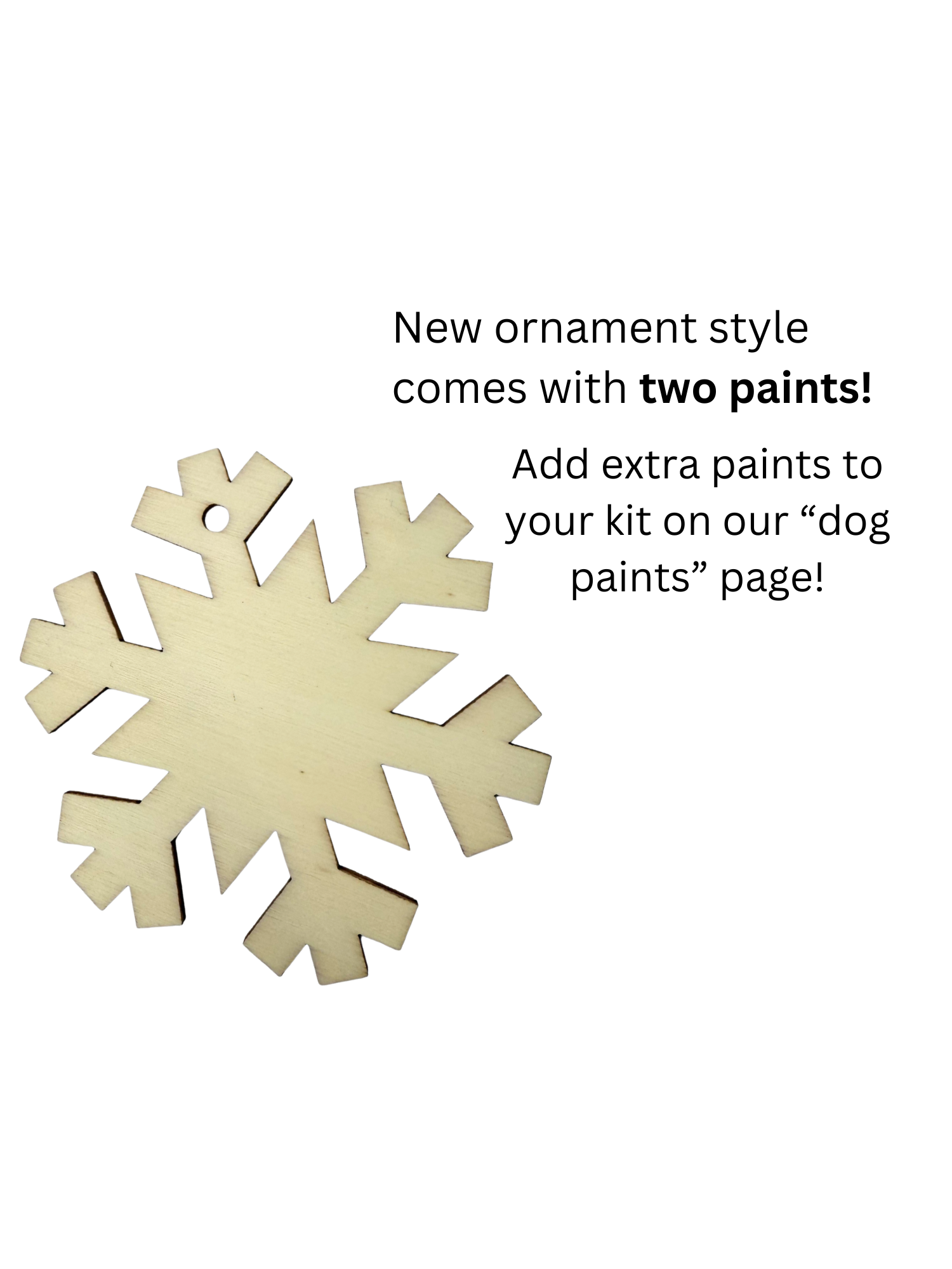 holiday snowflake dog painting ornament