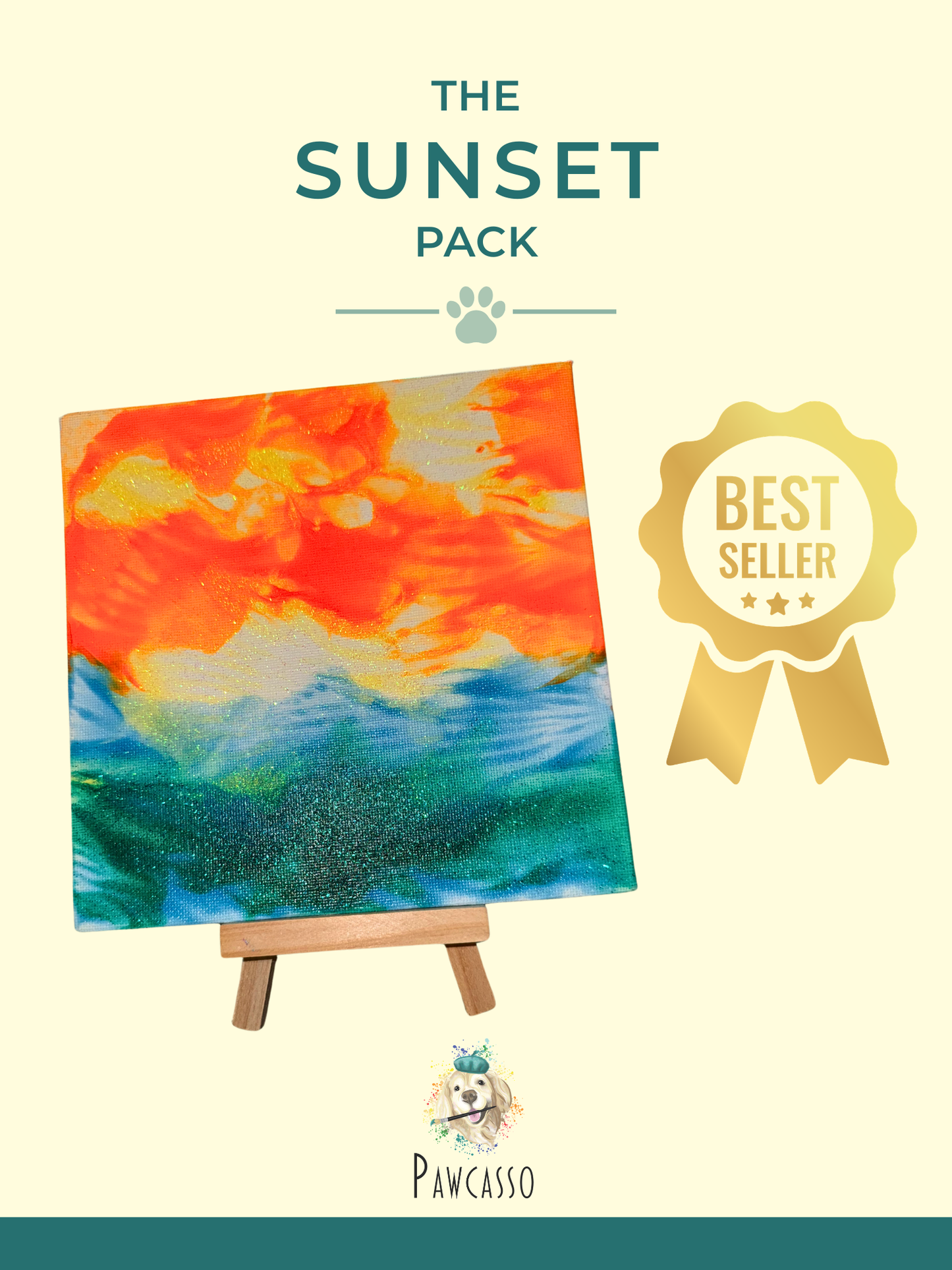 Pawcasso Sunset Pack Mess Free Dog Painting Art Kit