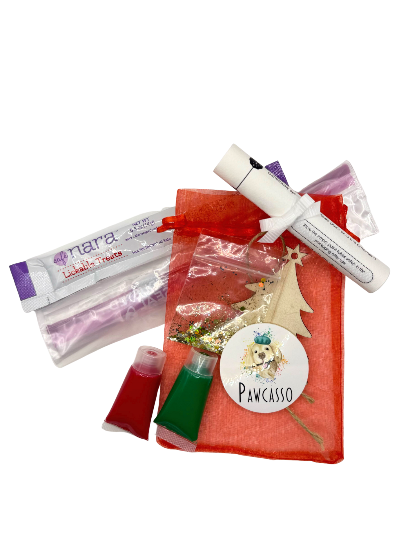 holiday christmas tree dog painting kit